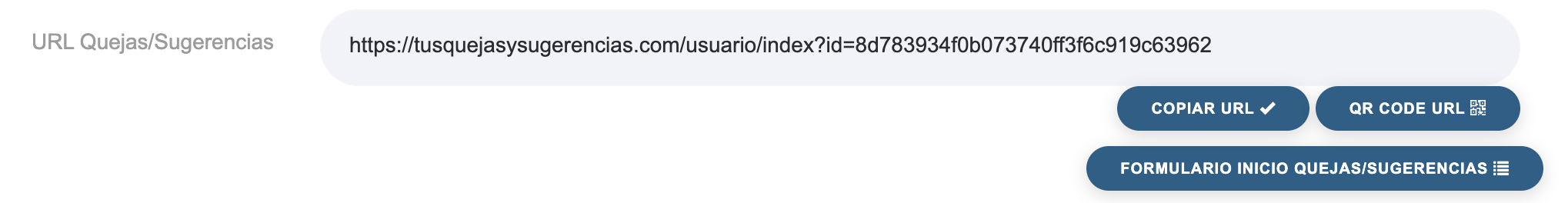 URL de acceso a informante exclusiva para su empresa del Canal de Quejas/sugerencias. Tambin accesible mediante QR Code.